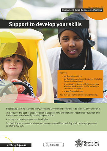 Support to develop your skills poster