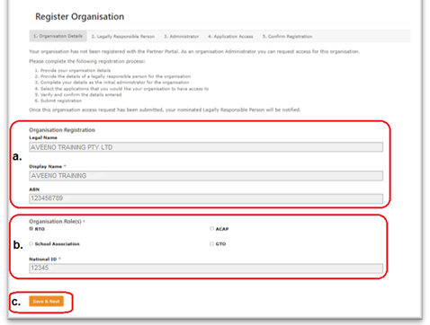 Prefilled details about your organisation