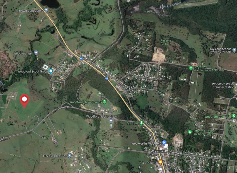 Map of Woodford with pin indicating the location of the new youth detention centre (from Google Maps)