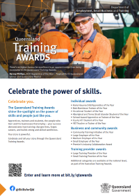 Promote the Queensland Training Awards