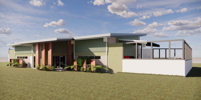 Rendering of the visiting area at the new youth detention centre at Woodford